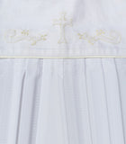 Wholesale Long Romper Embroidered Cross Baby Boy Christening Outfit 2