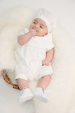 Wholesale Long Romper Embroidered Cross Baby Boy Christening Outfit 5