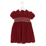 Wholesale Maroon Corduroy Short Sleeve Dress