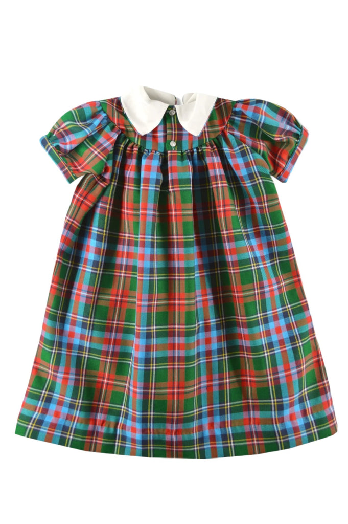 Wholesale Multicolor Mongramable Baby Girl Plaid Dress 2