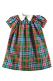 Wholesale Multicolor Mongramable Baby Girl Plaid Dress 2