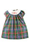 Wholesale Multicolor Mongramable Baby Girl Plaid Dress