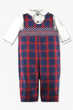 Wholesale Navy Plaid Baby Boy Bobby Suit