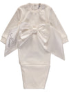 Wholesale Newborn Receiving Swaddle Bow Bag White - Imagewear