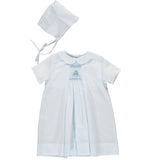 Wholesale One Size Only Baby Boy Day Gown and Hat - Car Smocking - Imagewear