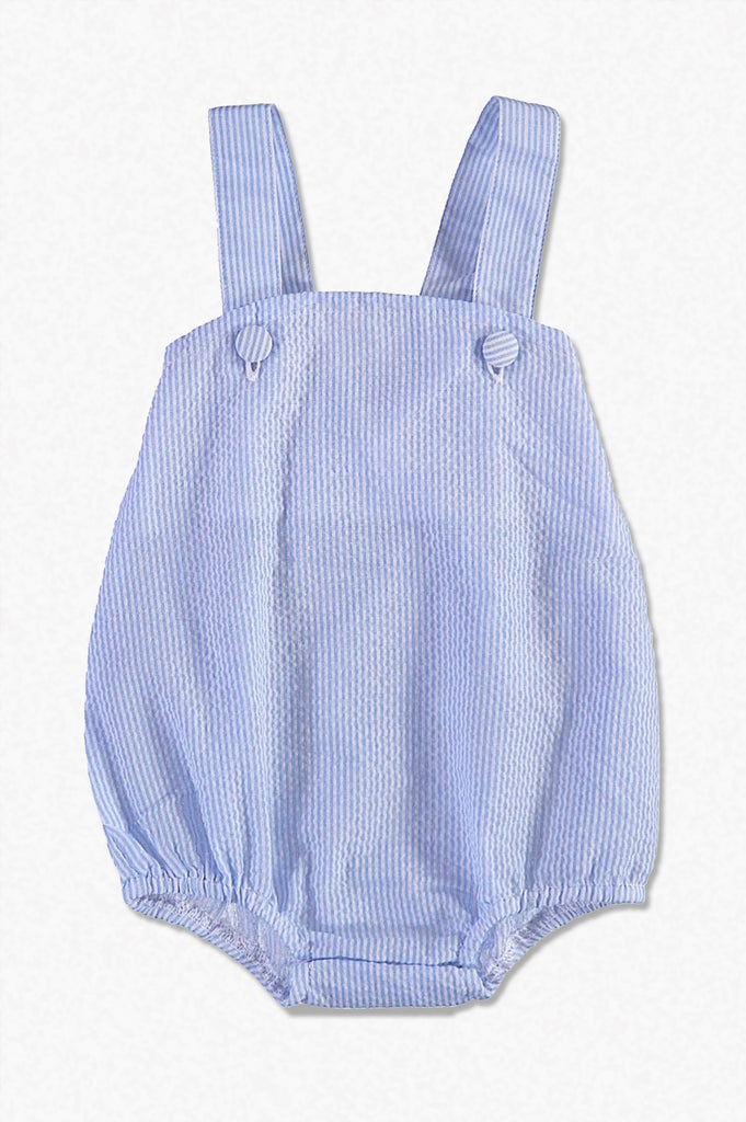Wholesale Sleeveless Seersucker Baby Boy Bubble Romper with Hat 2 - Imagewear