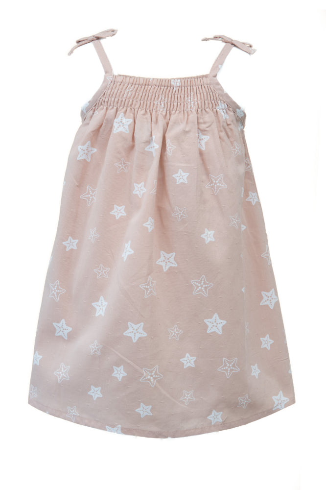 Wholesale Sleeveless Starfish Toddler Girl Dress - Imagewear