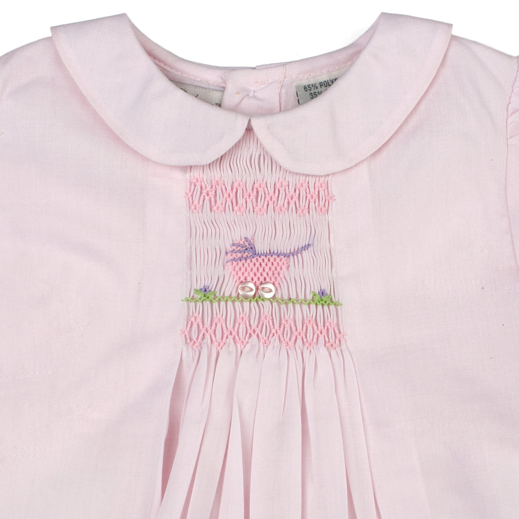 Wholesale Smocked Carriage One Size Only Baby Girl Day Gown and Hat Pink 2 - Imagewear