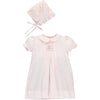 Wholesale Smocked Carriage One Size Only Baby Girl Day Gown and Hat Pink - Imagewear