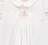 Wholesale Smocked Carriage One Size Only Baby Girl Day Gown and Hat White 2 - Imagewear	