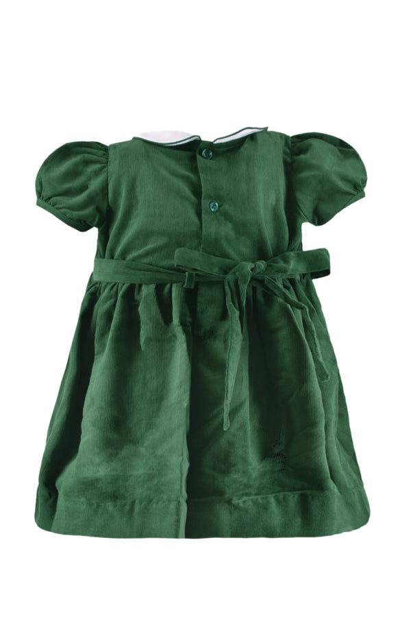 Wholesale Smocked Christmas Trees Baby Girl Short Sleeve Dress Wholesale Smocked Christmas Trees Baby Girl Short Sleeve Dress