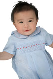 Wholesale Smocked Running Stitch Baby Boy Bubble Romper 2 - Imagewear