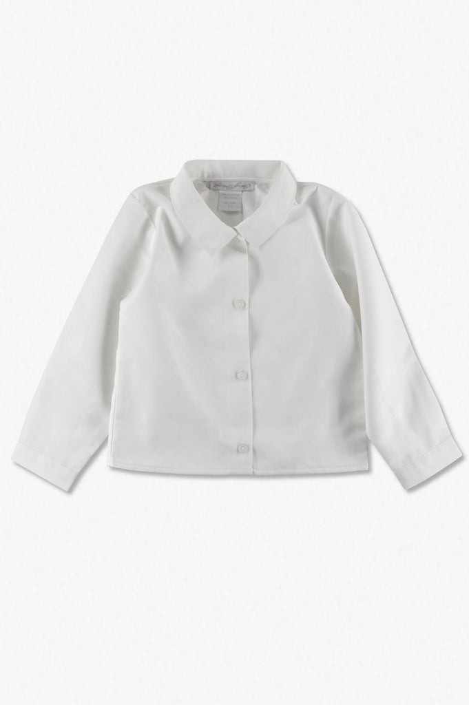 Wholesale White Button-Down Toddler Boy Polo Shirt