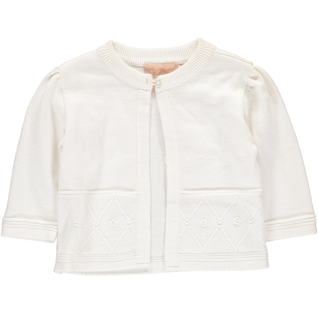 Wholesale White Julius Berger Baby & Toddler Girl Cardigan Sweater - Imagewear