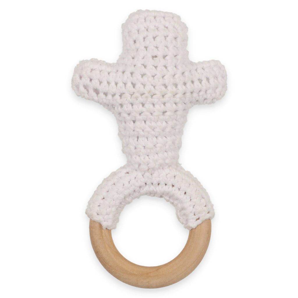 Wholesale Wooden Rattle Cross Crochet Baby Toy - Imagewear