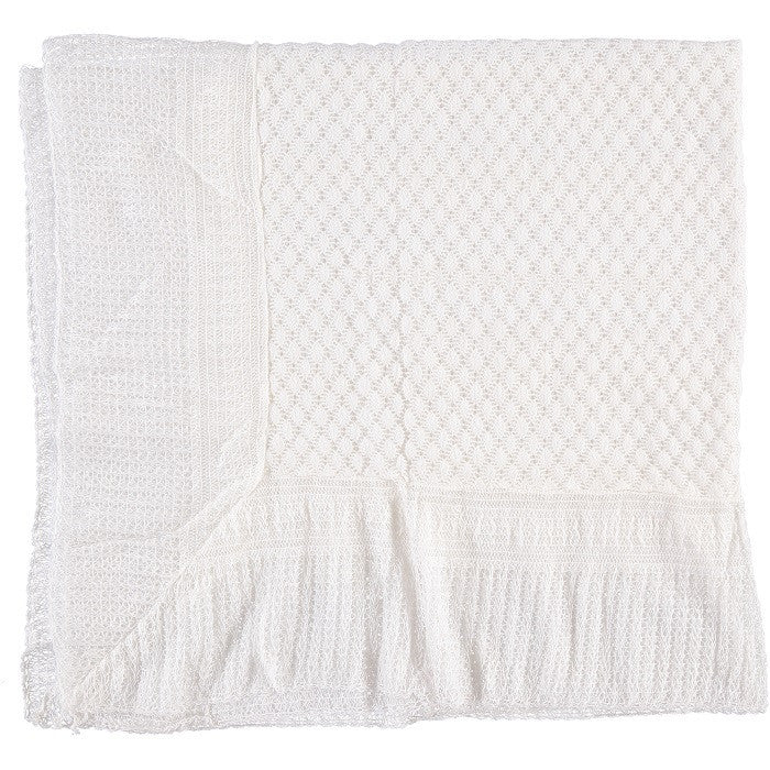  Julius Berger White Lace Blanket, , Carriage Boutique, Imagewear 