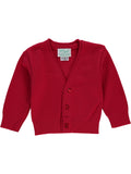  Red Cotton Cashmere  Boy Cardigan, , Julius Berger, Imagewear 