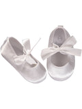 Satin White Crib Shoe- Ribbon, , Imagewear, Imagewear 
