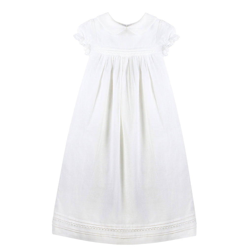  Baby White Tucks and Trim Gown + Bonnet, , Carriage Boutique, Imagewear 