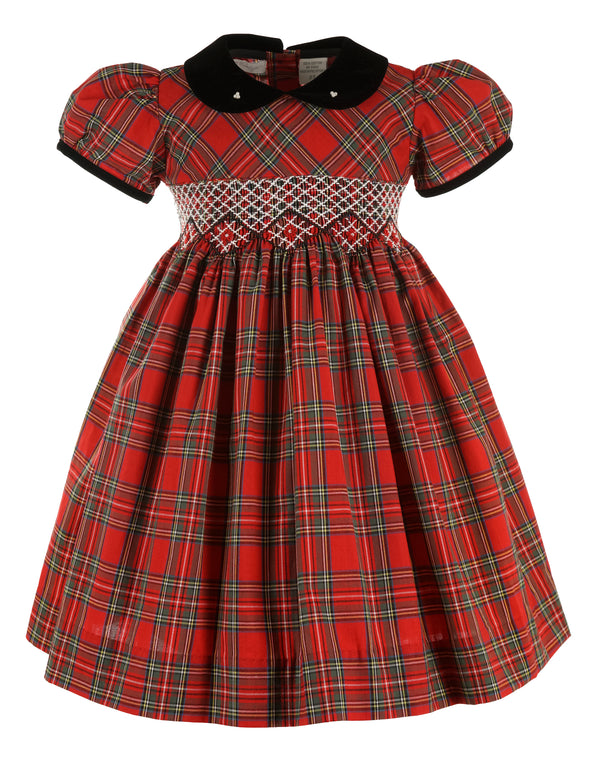  PLAID PARTY S/S YOKE DRESS, , Carriage Boutique, Imagewear 