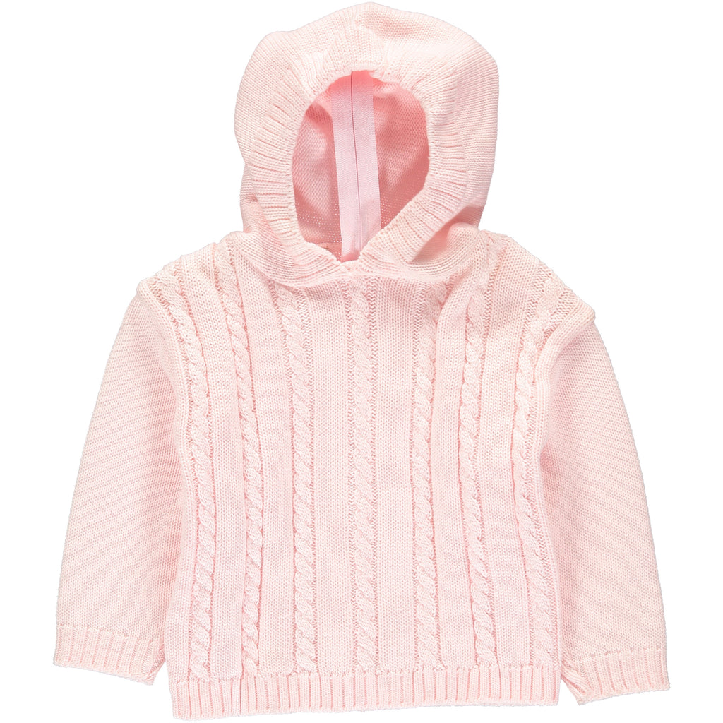  Pink Cable Zip Back Sweater, , Carriage Boutique, Imagewear 