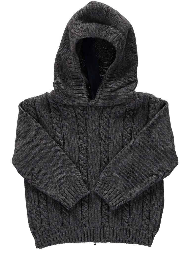  Zip Back Grey Sweater, , Carriage Boutique, Imagewear 