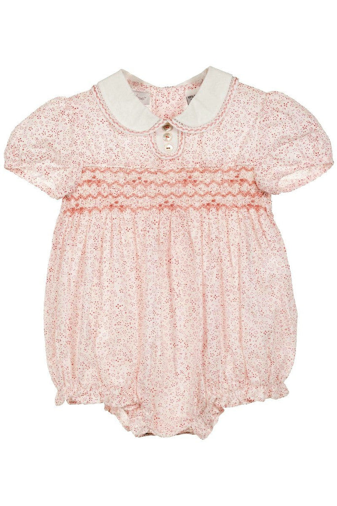Ditzy Flowers Pink Baby Girl Bubble - Imagewear