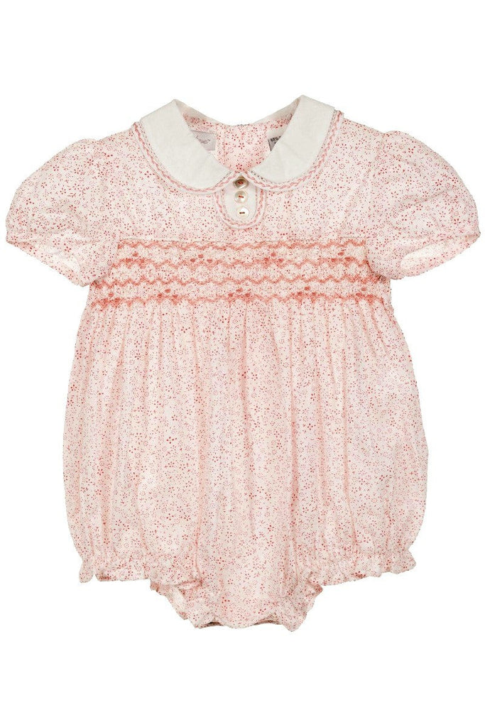 Ditzy Flowers Pink Baby Girl Bubble - Imagewear