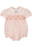 Ditzy Flowers Pink Baby Girl Bubble - Imagewear