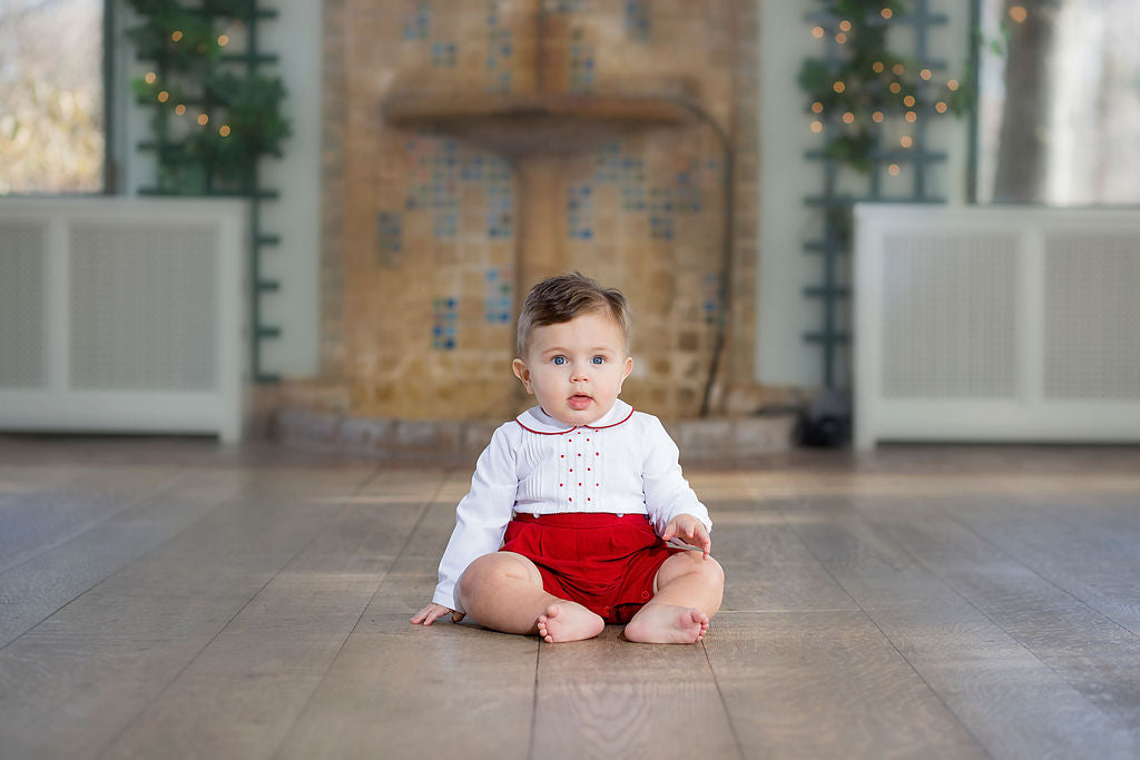  Red Mistletoe Bobbie Suit, , Carriage Boutique, Imagewear 