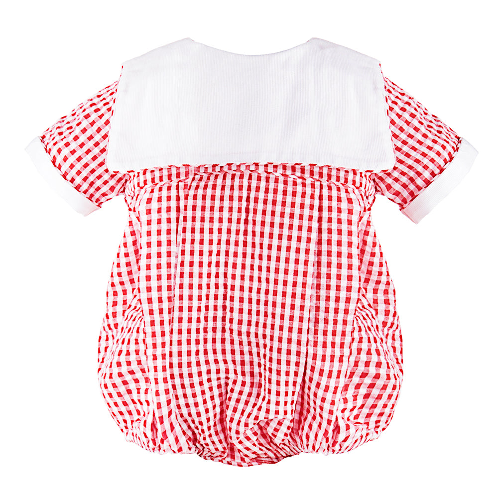 Monogram Check Baby Bubble Romper - Imagewear