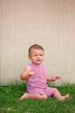 Monogram Check Jon Jons Baby Boy Romper Red - Imagewear