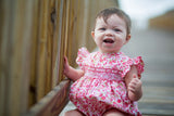 Rose Floral Print Baby Girl Bubble 1 - Imagewear