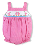 Smocked Flamingos Baby Girl Bubble - Imagewear