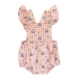 Wholesale Sleeveless Nautical Boat Ruffle Baby Girl Bubble - Imagewear