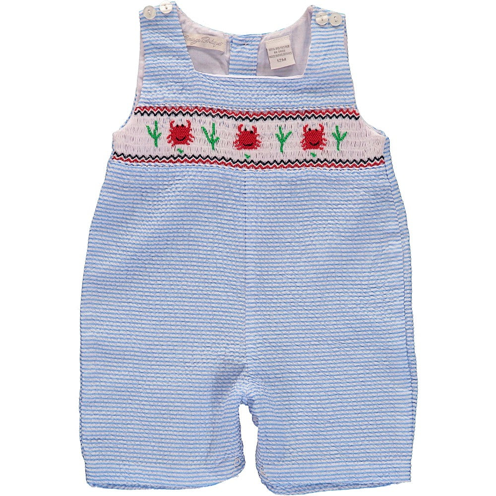 Wholesale Smocked Crabs Jon Jons Baby Boy Romper - Imagewear