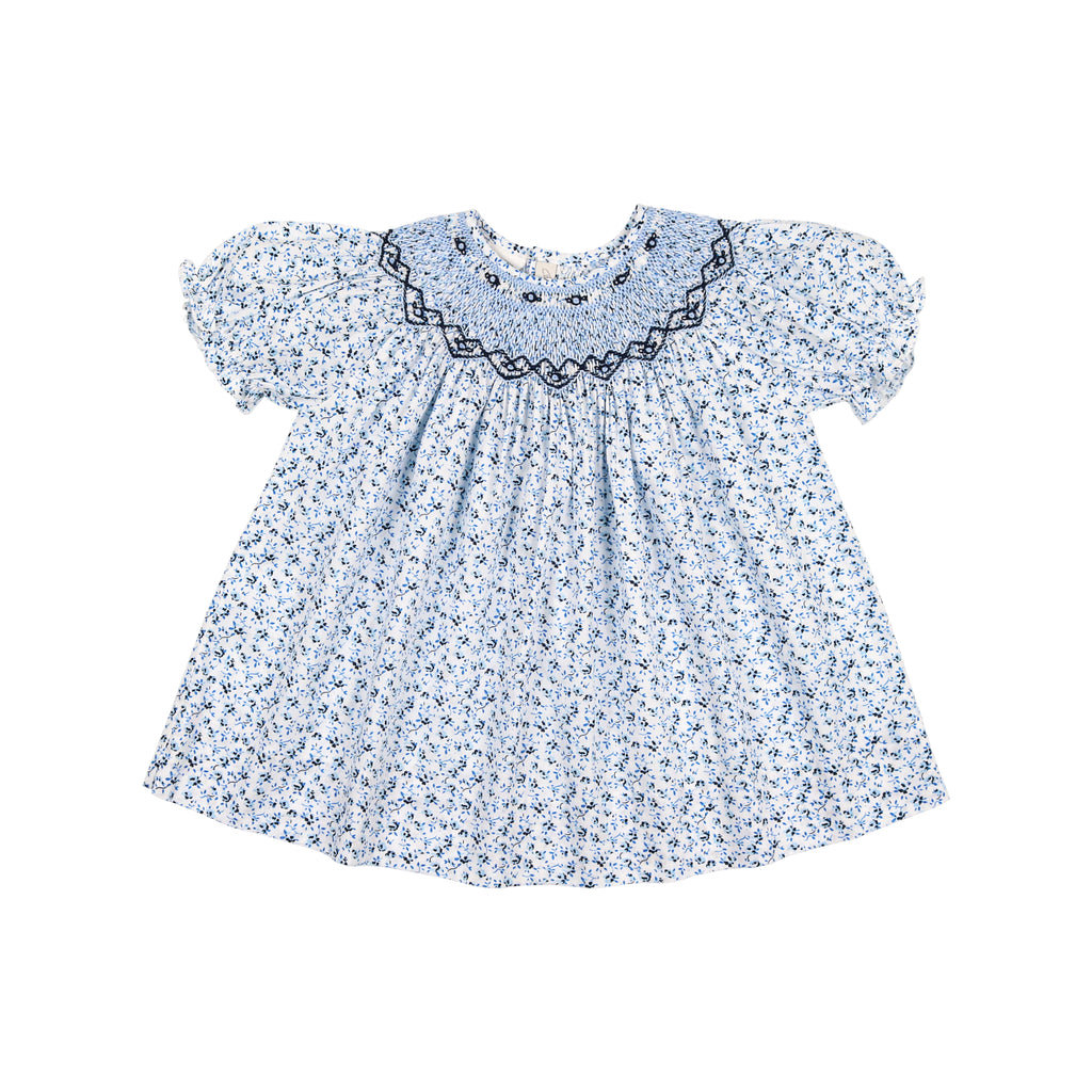Baby Girl Bishop Blue Floral Dress - Imagewear