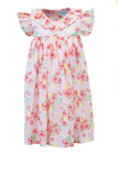 Wholesale Flashy Floral Toddler Dress with Collar- Imagewear