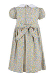 Green Full Floral Yoke Dress Toddler Back View - Imagewear