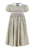 Green Full Floral Yoke Dress Toddler - Imagewear