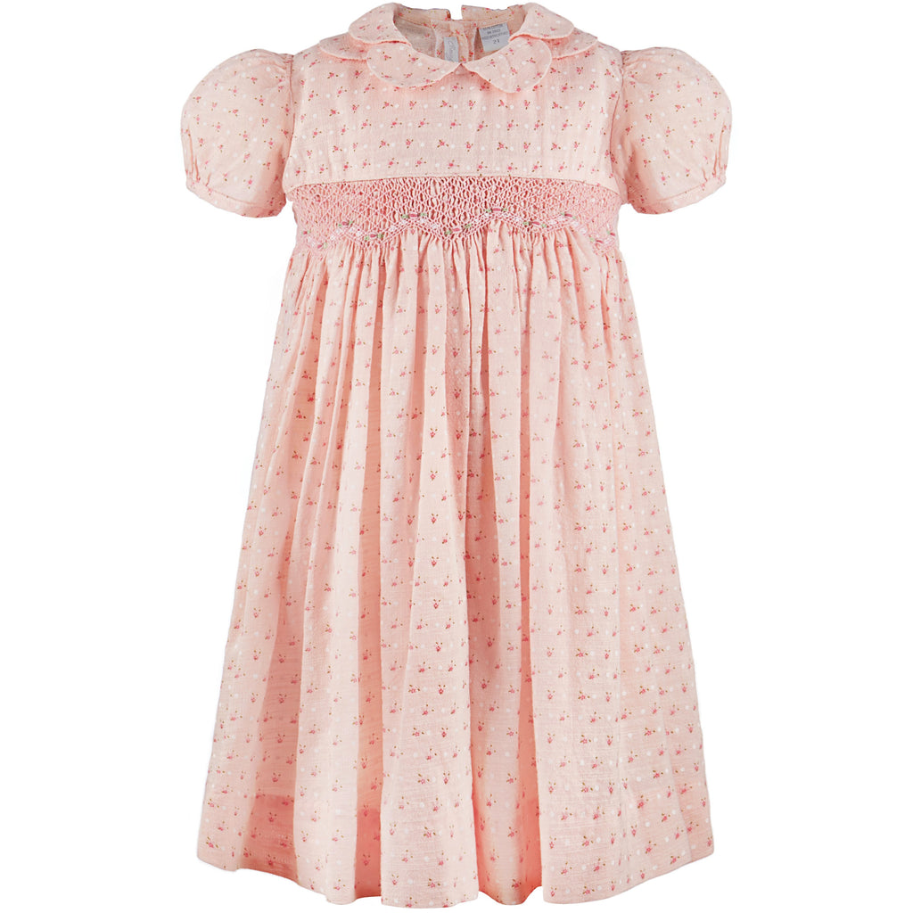 Wholesale Mini Floral Dots Yoke Dress (Toddler & Youth) - Imagewear