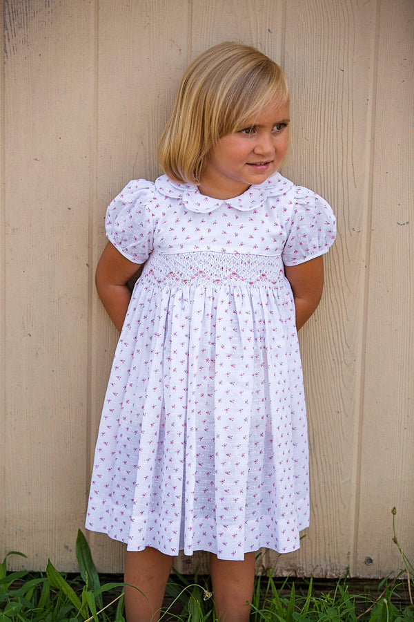 Mini Floral Dots Yoke Dress for Toddler Girl - Imagewear