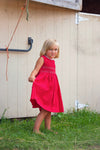 Pretty Polka Dots Dress Toddler Girl Red - Imagewear