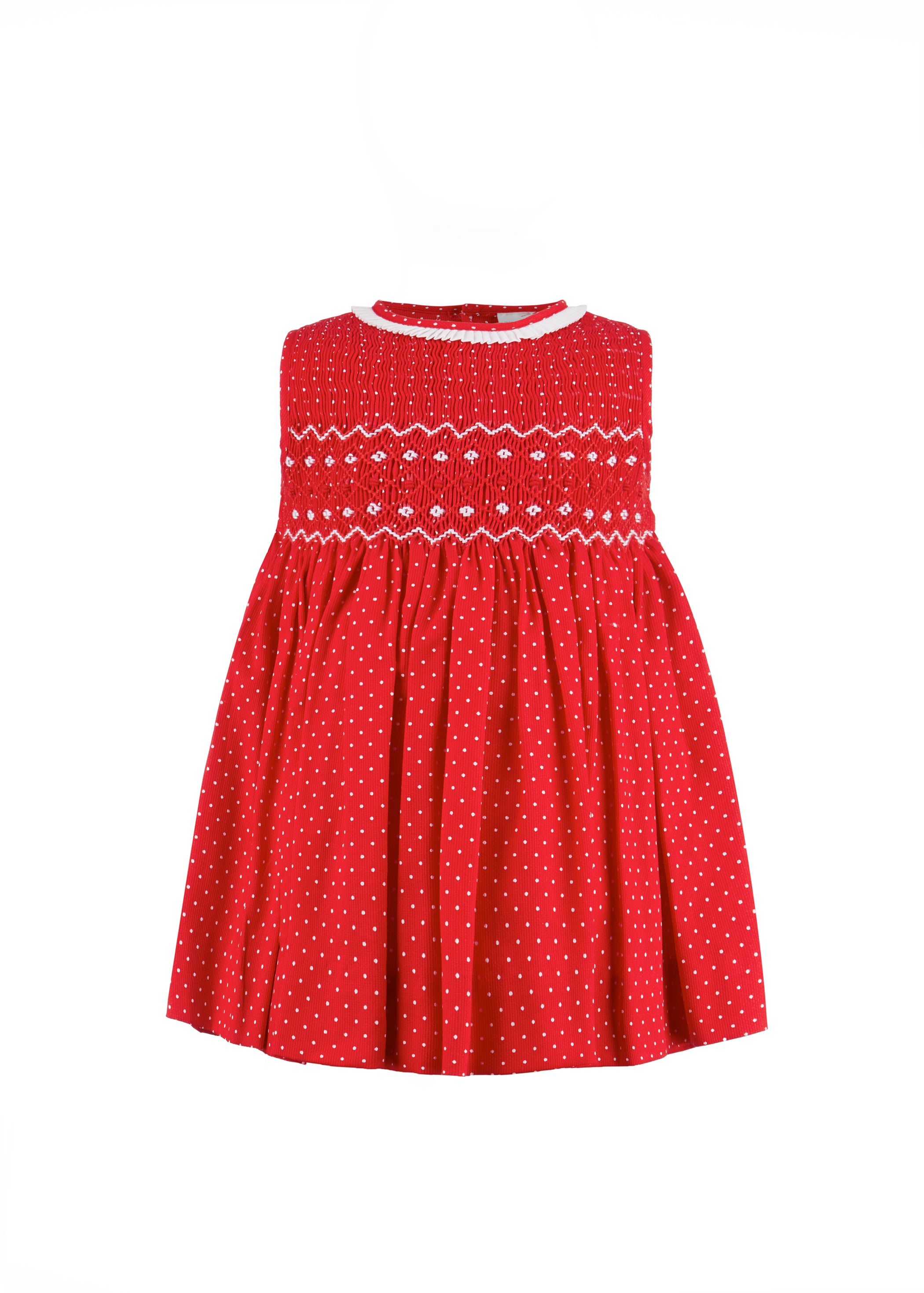 Wholesale Red Pretty Polka Dots Baby Girl Dress