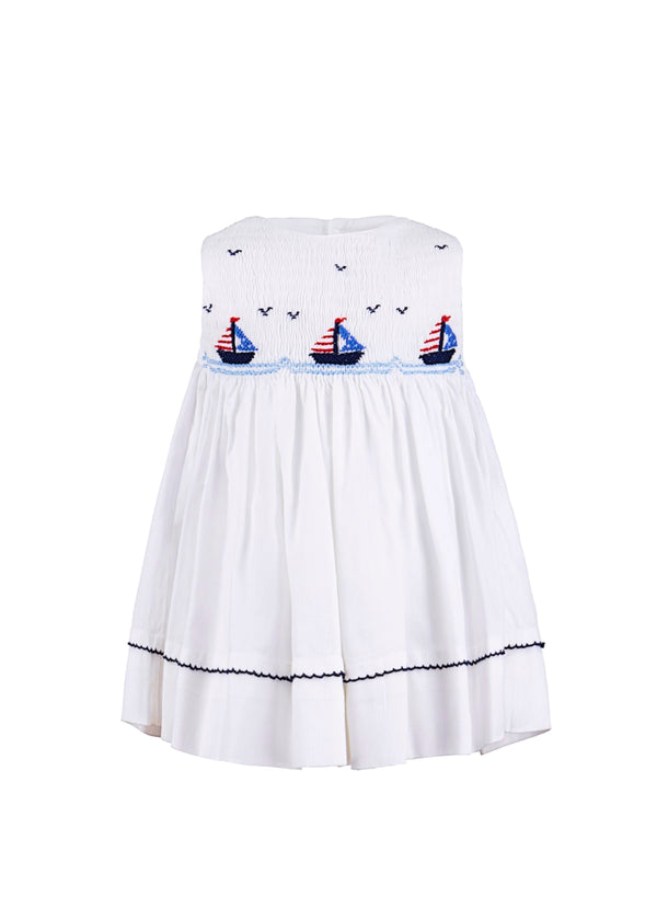 White Freedom Boats Dress - Imagewear