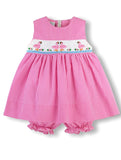 Wholesale Smocked Flamingos Baby Girl Dress - Imagewear